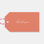 Waterverf Floral Border Wedding Hartelijk dank Cadeaulabel (Achterkant Horizontaal)