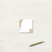 Waterverf Floral Borders Post-it® Notes (Op bureau)