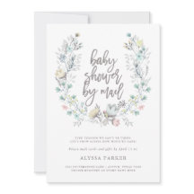 Waterverf Floral Botanical | Baby shower per post