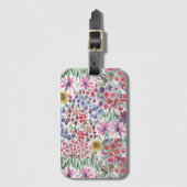 Waterverf Floral botanical Boho Garden Bagagelabel (Voorkant (verticaal))