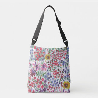Waterverf Floral botanical Boho Garden Crossbody Tas