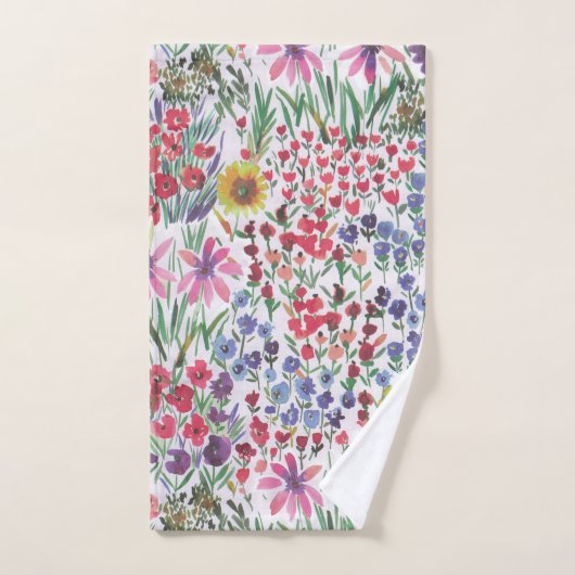 Waterverf Floral botanical Boho Garden Handdoek (Handdoek)