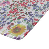 Waterverf Floral botanical Boho Garden Snijplank (Hoek)