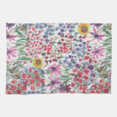 Waterverf Floral botanical Boho Garden Theedoek (Horizontaal)