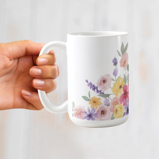 Waterverf Floral Botanical Crest Koffiemok