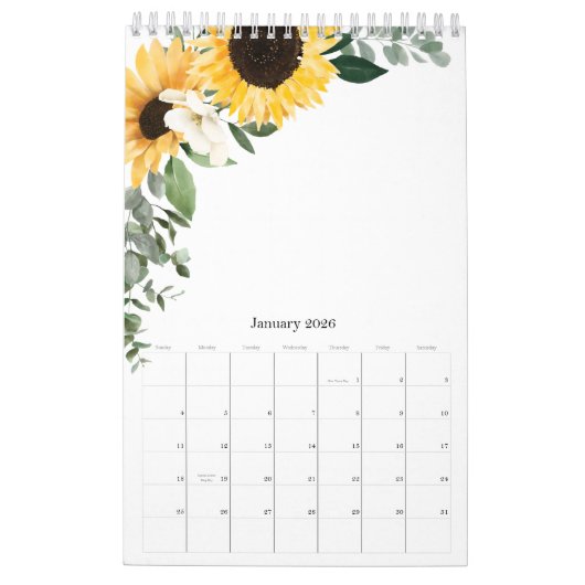 Waterverf Floral Botanical Garden Illustrations Kalender (Jan 2026)