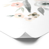 Waterverf Floral Botanical Peacock Illustration Poster (Hoek)