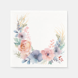 Waterverf Floral Botanical Romantisch Servet