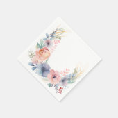 Waterverf Floral Botanical Romantisch Servet (Hoek)