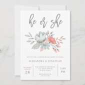 Waterverf Floral Botanical | Seksfeest Kaart (Voorkant)