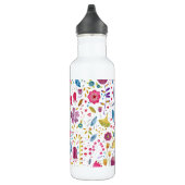 Waterverf Floral Botanisch Hedgerow Patroon Waterfles (Rechts)