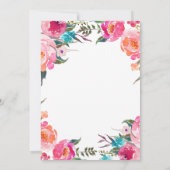 Waterverf Floral Botanisch WreatinBaby shower Kaart (Achterkant)