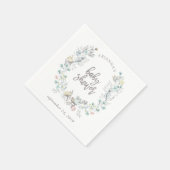 Waterverf Floral botanische adem | BABY SHOWER Servetten (Hoek)