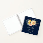 Waterverf Floral Botanische bruiloft gastenboek Notitieboek (Binnen)