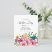 Waterverf Floral botanische Moederdag Kaart (Staand voorkant)