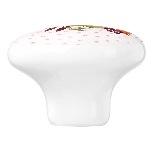 Waterverf Floral Bouquet Design Keramische Knop (Zijkant)