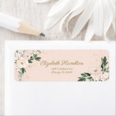 Waterverf Floral Bouquet Elegant Etiket (Insitu)