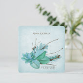 waterverf floral bouquet met twijgen kaart (Staand voorkant)