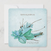 waterverf floral bouquet met twijgen kaart (Voorkant)