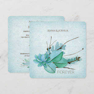 waterverf floral bouquet met twijgen kaart