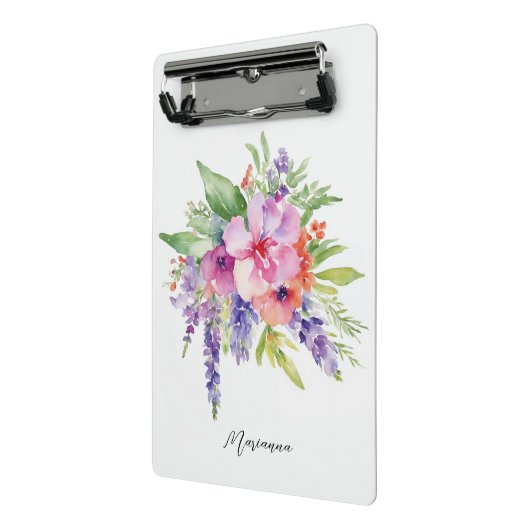 Waterverf Floral Bouquet Mini Klembord (Angled2)