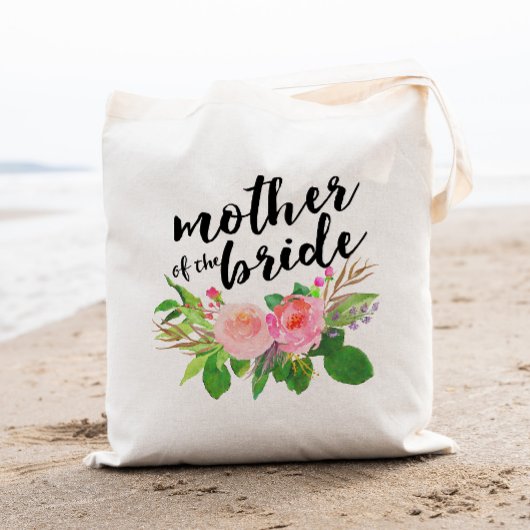 Waterverf Floral Bouquet|Moeder van de Bride Tote Bag