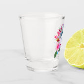  Waterverf Floral Bouquet Monogram Shot Glas (Links)