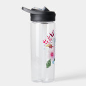 Waterverf Floral Bouquet Monogram Waterfles (Rechts)