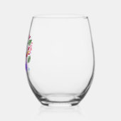 Waterverf Floral Bouquet Monogram Wijnglas Zonder Voet (Links)