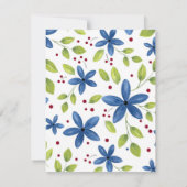 Waterverf Floral Bouquet Pattern Kaart (Achterkant)