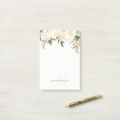 Waterverf Floral Bouquet roze beige Roos Note (Op bureau)