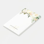 Waterverf Floral Bouquet roze beige Roos Note (Schuin)