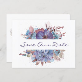 Waterverf Floral Bouquet Save the Date Aankondigingskaart