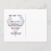 Waterverf Floral Bouquet Save the Date Aankondigingskaart (Achterkant)