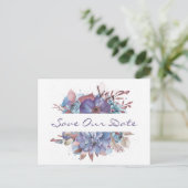 Waterverf Floral Bouquet Save the Date Aankondigingskaart (Staand voorkant)