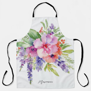 Waterverf Floral Bouquet Schort