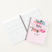 Waterverf Floral Bouquet Spiral Notitieboek (Binnen)