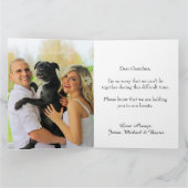 Waterverf Floral Bouquet Thinking of You Photo Kaart (Binnen)