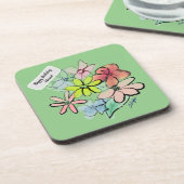  Waterverf Floral Bouquet, vers Bier Onderzetter (Linkerzijde)