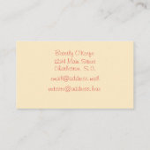 Waterverf Floral Bouquet Visitekaartje (Achterkant)