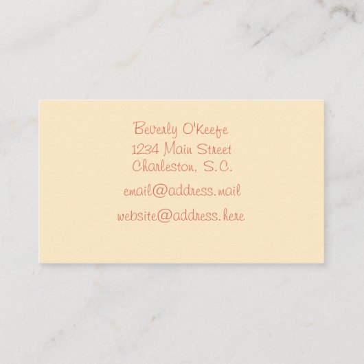 Waterverf Floral Bouquet Visitekaartje (Achterkant)