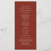 Waterverf Floral Bouquet Winter Wedding Ceremony Programmakaart (Achterkant)