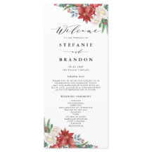 Waterverf Floral Bouquet Winter Wedding Ceremony