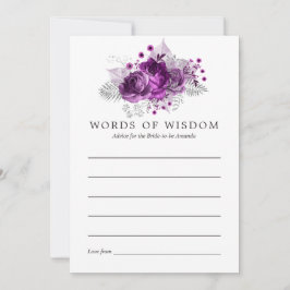 Waterverf Floral Bridal Advice plum and Navy Advieskaart