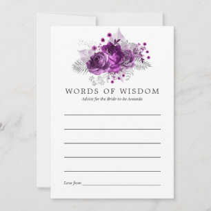 Waterverf Floral Bridal Advice plum and Navy Advieskaart