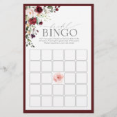 Waterverf Floral Bridal Bingo Game (Voorkant)