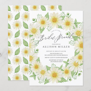 Waterverf Floral Bridal Brunch Kaart