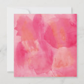 Waterverf Floral Bridal of Baby shower Kaart (Achterkant)