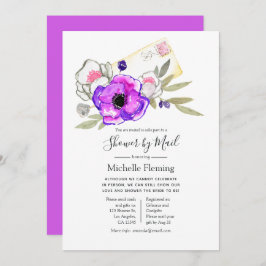 Waterverf Floral Bridal of Baby shower per post Kaart