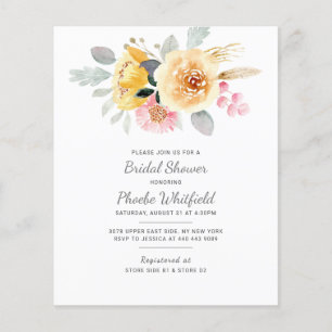 Waterverf Floral Bridal Shower